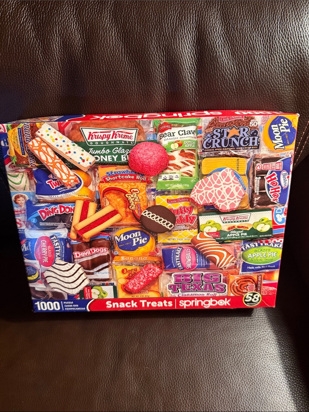 Springbok Snack Treats collage puzzle.  1000 pieces.  Complete.